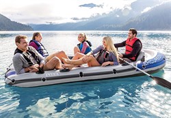 Надувная лодка Intex 68325 5-ти местная Excursion 5 Set + насос и весла - фото 185744