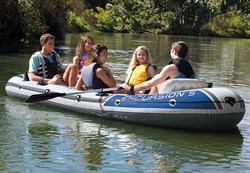 Надувная лодка Intex 68325 5-ти местная Excursion 5 Set + насос и весла - фото 185752