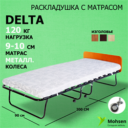Раскладушка / складная кровать с матрасом DELTA 200x90см - фото 186578