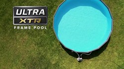 Каркасный бассейн Ultra XTR Frame Intex 26340 + песочный фильтр насос 10500 л/ч, лестница, тент, подстилка (732х132) - фото 186721
