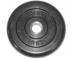 Диск обрезиненный BARBELL MB (металлическая втулка) 2.5 кг / диаметр 51 мм - фото 187427
