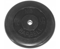 Диск обрезиненный BARBELL MB (металлическая втулка) 15 кг / диаметр 51 мм - фото 187430