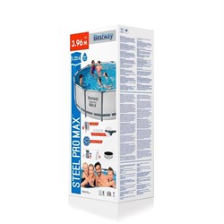 Bestway 5618W / Круглый каркасный бассейн Steel Pro MAX  +насос фильтр, лестницы (396х100) - фото 188655