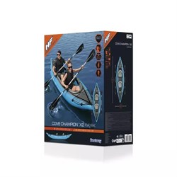 BestWay 65131 / Надувная байдарка Champion-X2 двухместная 331х88 см + насос и весла - фото 189934