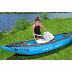 BestWay 65131 / Надувная байдарка Champion-X2 двухместная 331х88 см + насос и весла - фото 189940