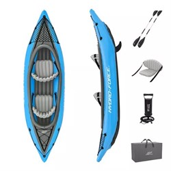 BestWay 65131 / Надувная байдарка Champion-X2 двухместная 331х88 см + насос и весла - фото 189941