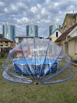 Круглый павильон Pool tent  размер d 500 см / размер бассейна до 3,7 метров - фото 190047