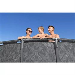 Bestway 561KE / Каркасный бассейн "APX 365" /610х132см/ + песочный фильтр-насос, лестница, тент, полисферы - фото 194268