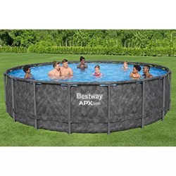 Bestway 561KE / Каркасный бассейн "APX 365" /610х132см/ + песочный фильтр-насос, лестница, тент, полисферы - фото 194274