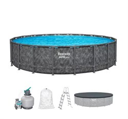 Bestway 561KE / Каркасный бассейн "APX 365" /610х132см/ + песочный фильтр-насос, лестница, тент, полисферы - фото 194277
