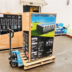 Intex 26364 / Каркасный бассейн / 732х366х132см / Ultra XTR Rectangular Frame+песочный фильр 7900 л/ч, лестница, тент, подстилка - фото 194749