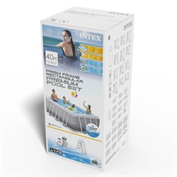 Intex 26788 / Прямоугольный каркасный бассейн Prism Frame / 400х200х100см / + фильтр-насос, лестница - фото 194779