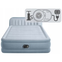 Надувная двуспальная кровать Intex 64450со спинкой, вст. насос 220v (152Х236Х86) - фото 194802