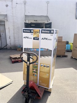 Bestway 561KG / Каркасный прямоугольный бассейн - "APX" 365  /732х366х132см / + песч.фил-нас, лестн, тент, полисферы - фото 194951