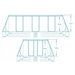 Каркасный бассейн BestWay 56441 + фильтр-насос, лестница (404х201х100) - фото 195038