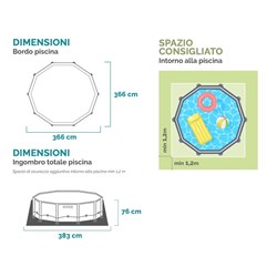 Intex 28210 / Каркасный бассейн Metal Frame / 366х76см - фото 195076