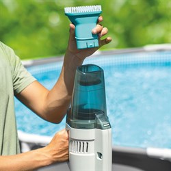 Intex 28628 Пылесос аккумуляторный ручной, для ухода за бассейнном и SPA / 100 минут / 64 л/м - фото 195122