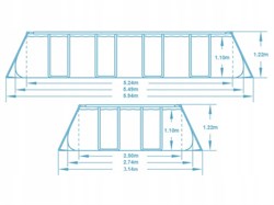 Каркасный бассейн Intex 26356 Ultra XTR Rectangular Frame + песочный насос, лестница, тент, подстилка (549х274х132см) - фото 195163