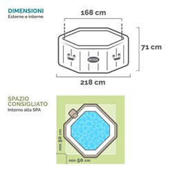 Intex 28462 Надувной СПА бассейн / Spa бассейн-джакузи гидромассажный + хлоргенератор (218х71см) - фото 195306