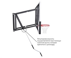 Баскетбольный щит DFC со съёмным регулятором высоты, стекло 8 мм, 152 х 80 см / TG8MM152 - фото 195646