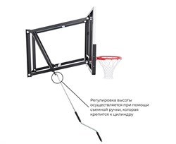 Баскетбольный щит DFC со съёмным регулятором высоты, поликарбонат 2 мм, 110 х 70 см / PC2MM110 - фото 195758