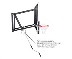 Баскетбольный щит DFC со съёмным регулятором высоты, стекло 6 мм, 136 х 80 см / TG6MM136 - фото 196104