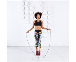 Спортивная скакалка DFC с подшипниками / 300 см / серая TF-SR50G - фото 196277