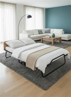 Двухспальная раскладушка Амалия с матрасом 190x120 ДУБ - фото 196713