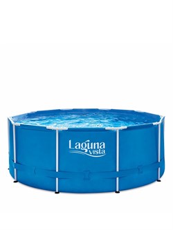 Каркасный бассейн / 396х132 / Laguna Vista P20-1352-B +фильт насос, лестница, тент, подстилка, набор для чистки, скиммер - фото 196751