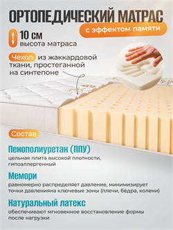 Раскладушка Персона премиум класса  с ортопедическим матрасом (205x90x40см) - фото 196909