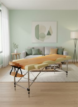 Массажный стол DFC NIRVANA Elegant PREMIUM, цвет оранжево-бежевый TS2010_OB2 / 211х97х89 см - фото 197085