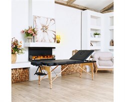 Массажный стол DFC NIRVANA, Relax Pro,  дерев. ножки, цвет черный (Black) TS3021_B1 / 219х91х84 см - фото 197264