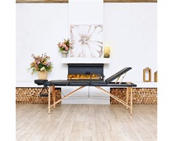 Массажный стол DFC NIRVANA, Relax Pro,  дерев. ножки, цвет черный (Black) TS3021_B1 / 219х91х84 см - фото 197265