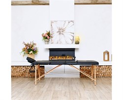 Массажный стол DFC NIRVANA, Relax Pro,  дерев. ножки, цвет черный (Black) TS3021_B1 / 219х91х84 см - фото 197267