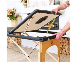 Массажный стол DFC NIRVANA, Relax Pro,  дерев. ножки, цвет черный (Black) TS3021_B1 / 219х91х84 см - фото 197274