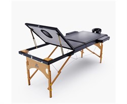 Массажный стол DFC NIRVANA, Relax Pro,  дерев. ножки, цвет черный (Black) TS3021_B1 / 219х91х84 см - фото 197292