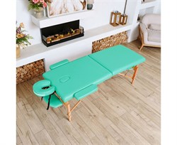 Массажный стол DFC NIRVANA, Optima, дерев. ножки, цвет зеленый (Green), TS20110S_Gr / 213х81х83 см - фото 197414