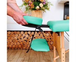 Массажный стол DFC NIRVANA, Optima, дерев. ножки, цвет зеленый (Green), TS20110S_Gr / 213х81х83 см - фото 197415