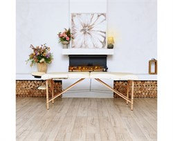 Массажный стол DFC NIRVANA, Relax, дерев. ножки, цвет бежевый + кремовый TS2021D_BC / 186х70х84 см - фото 197496