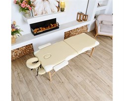 Массажный стол DFC NIRVANA, Relax, дерев. ножки, цвет бежевый + кремовый TS2021D_BC / 186х70х84 см - фото 197499