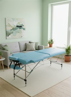 Массажный стол DFC NIRVANA, Elegant LUXE, 186х70х4 см, алюм. ножки, цвет св.голубой (Lt.Blue),  TS2010_Bu  /186х70х84 см - фото 197547