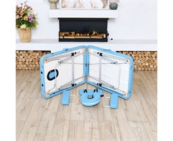 Массажный стол DFC NIRVANA, Elegant LUXE, 186х70х4 см, алюм. ножки, цвет св.голубой (Lt.Blue),  TS2010_Bu  /186х70х84 см - фото 197556
