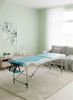 Массажный стол DFC NIRVANA Elegant DELUXE, цвет голубой с бежевым TS2010_TB2 / 186х70х84 см - фото 197572