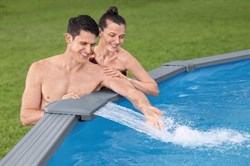 Bestway 561RP Бассейн со стальными стенками Hydrium 732x132см + песч.фил.-нас., тент, подст, лестн. скиммер, - фото 197836