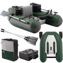 Одноместная надувная рыболовная лодка Intex 68381 Big Catch Pro (165х119х38 см) ручной насос 1.7 л, весла 2 шт - фото 197915