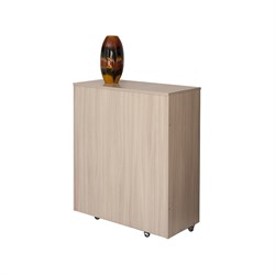 Раскладушка с матрасом, кровать-тумба Карина Беленый дуб / Ясень / 190x80x35 см - фото 197938