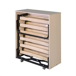 Раскладушка с матрасом, кровать-тумба Карина Беленый дуб / Ясень / 190x80x35 см - фото 197940