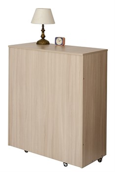 Раскладушка с матрасом, кровать-тумба Карина Беленый дуб / Ясень / 190x80x35 см - фото 197945