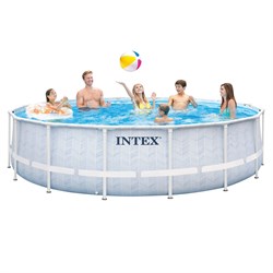Intex 26746 / Каркасный бассейн / 488х122см / Prism Frame + фильтр-насос 5678лч, лестница, тент, подстилка - копия - фото 197986