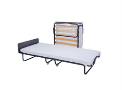 Раскладушка / складная кровать Элеонора NEW, цвет ОРЕХ, металл. колеса, 200 x 90 см - фото 198069